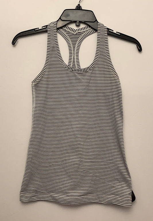 Athletic Tank Top By Lululemon In Striped Pattern, Size: M