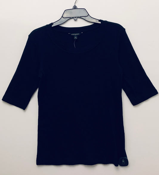 Top Short Sleeve By Banana Republic In Black, Size: M