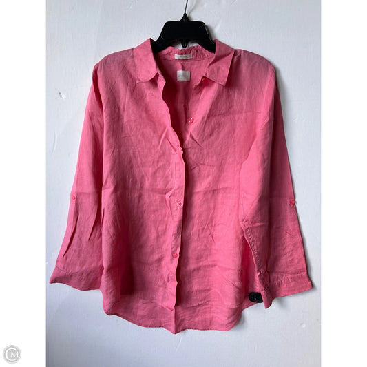 Top Long Sleeve By Chicos In Pink, Size: L