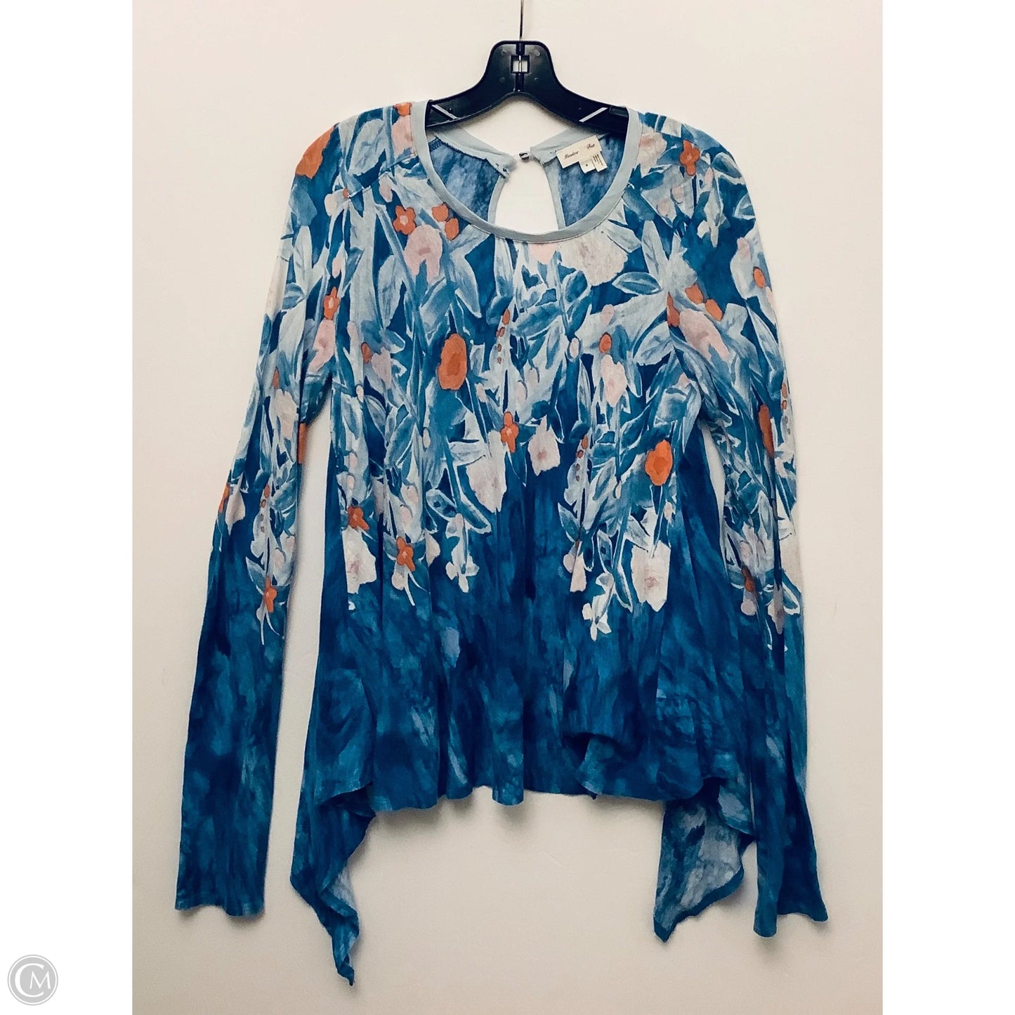 Top Long Sleeve By Meadow Rue In Blue, Size: S