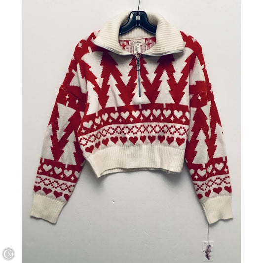 Sweatshirt Collar By Jessica Simpson In Red, Size: Xl