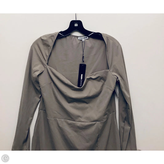 Dress Casual Short By Fashion Nova In Brown, Size: Xl