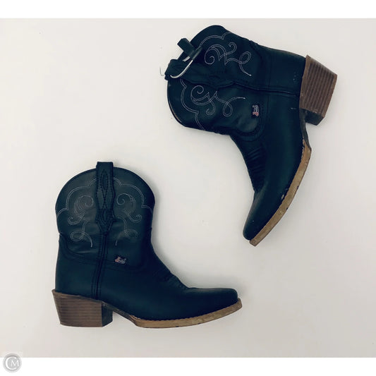 Boots Western By Justin In Black, Size: 7