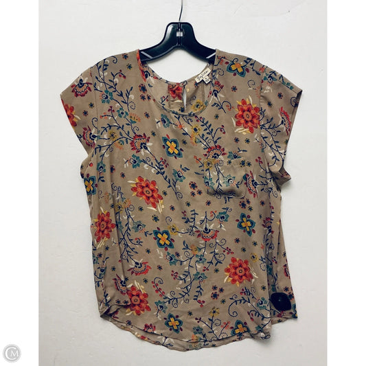 Top Sleeveless By Lily White In Tan, Size: Xl