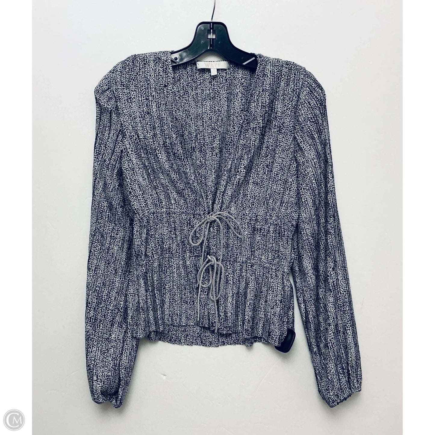 Top Long Sleeve By Wayf In Black & White, Size: 8
