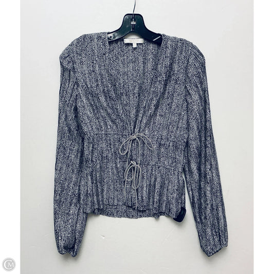 Top Long Sleeve By Wayf In Black & White, Size: 8