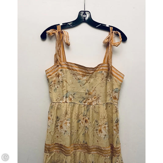 Dress Casual Midi By Clothes Mentor In Yellow, Size: L