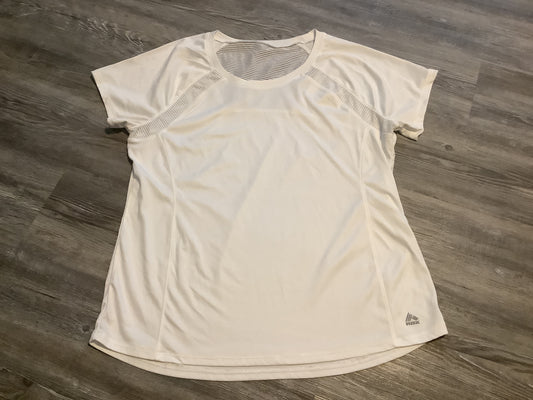 White Athletic Top Short Sleeve Rbx, Size L