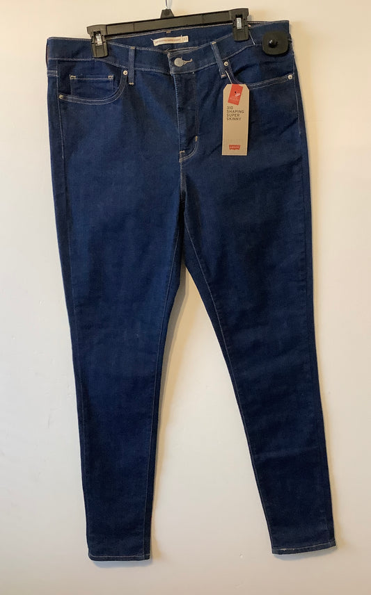 Jeans Skinny By Levis In Blue, Size: 14