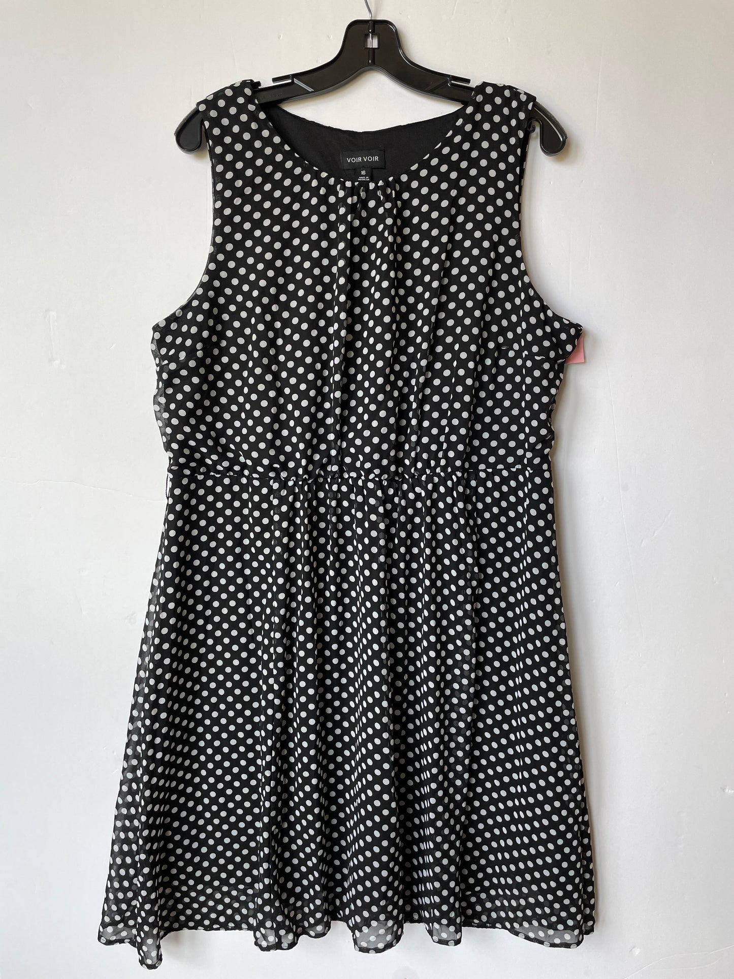 Polkadot Pattern Dress Casual Midi Voir Voir, Size 16