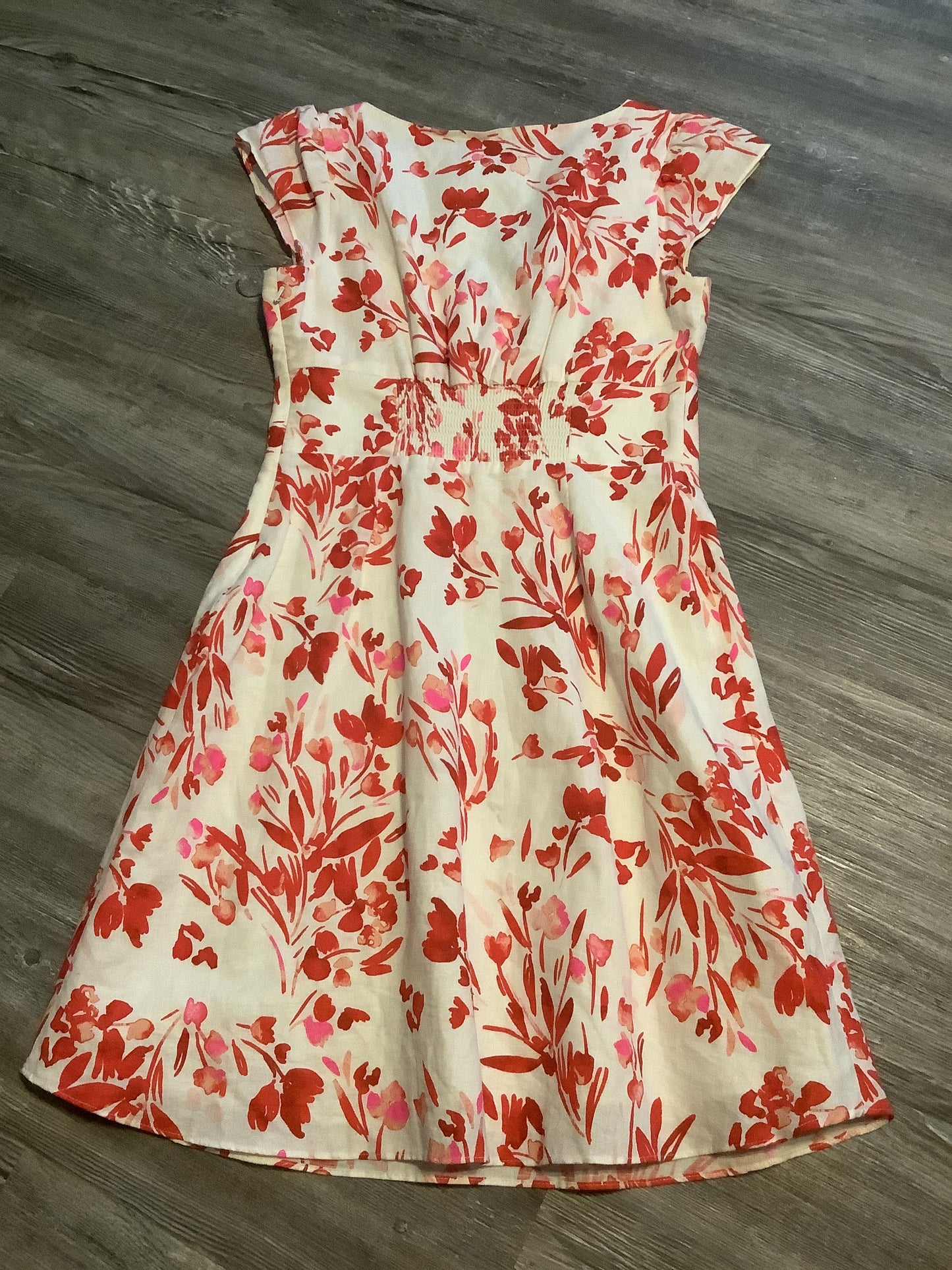 Red Dress Casual Midi Banana Republic, Size 0