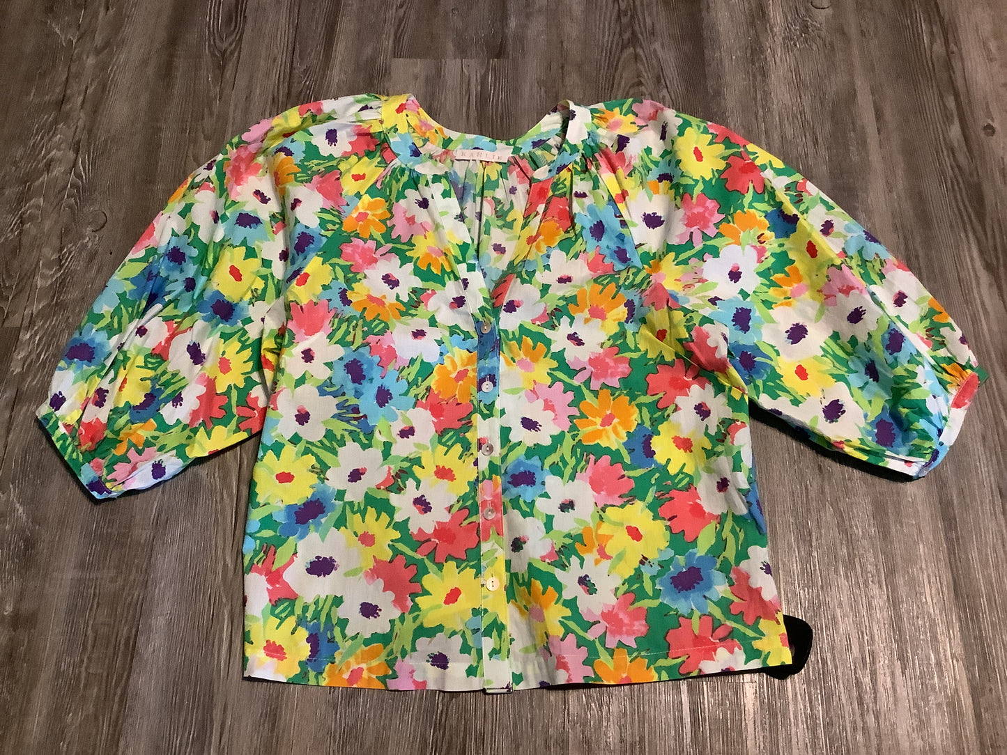 Top Short Sleeve By Karlie In Multi-colored, Size: M