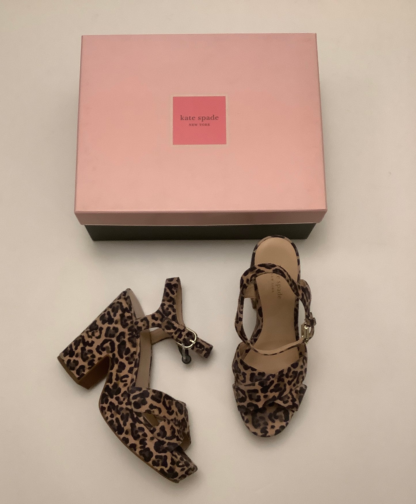 Shoes Heels Block By Kate Spade In Animal Print, Size: 10