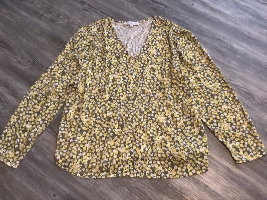 Top Long Sleeve By Loft In Yellow, Size: Xl