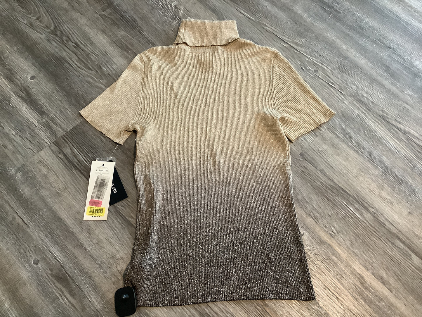 Top Short Sleeve By Nygard Peter In Tan, Size: L