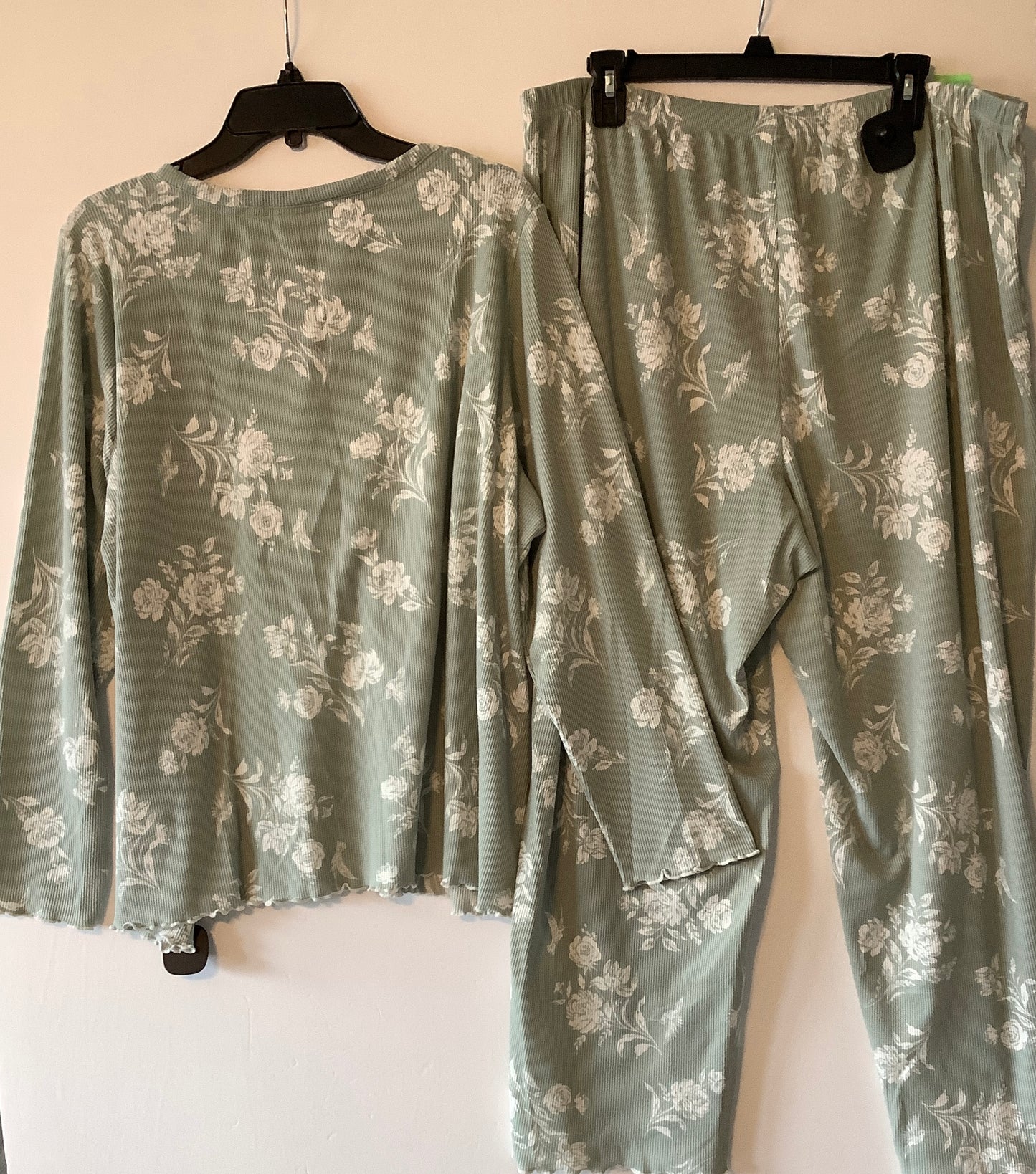 Pajamas 2pc By Laura Ashley In Green, Size: 2x