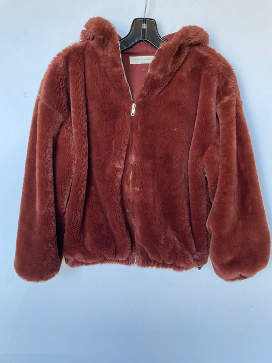 Jacket Faux Fur & Sherpa By Clothes Mentor In Brown, Size: S