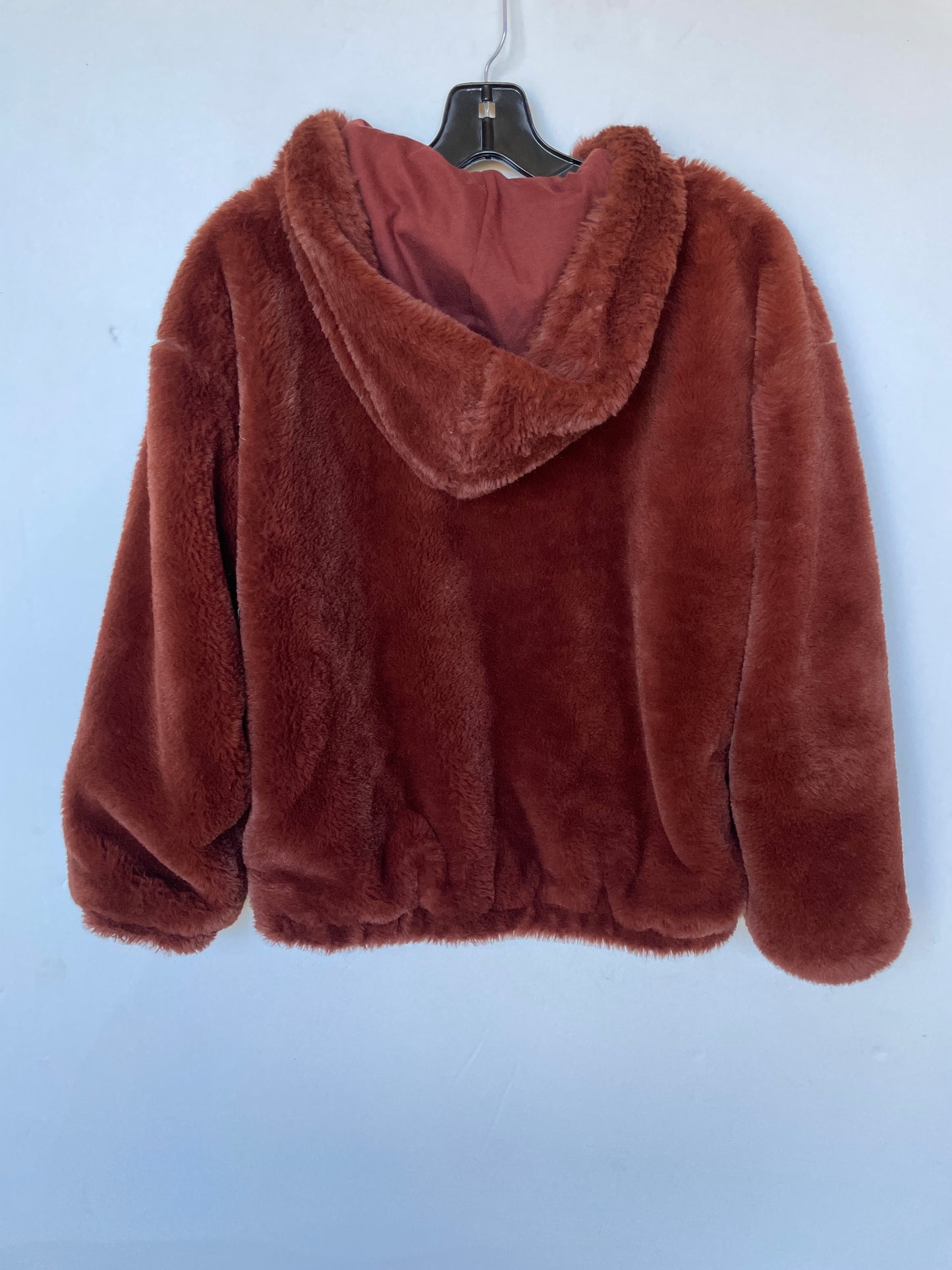 Jacket Faux Fur & Sherpa By Clothes Mentor In Brown, Size: S