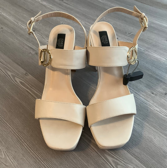 Beige Shoes Heels Block Jones New York, Size 10