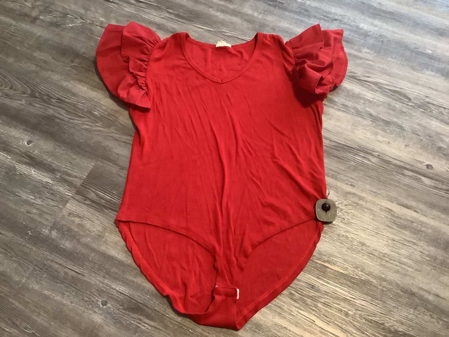 Red Bodysuit Clothes Mentor, Size L