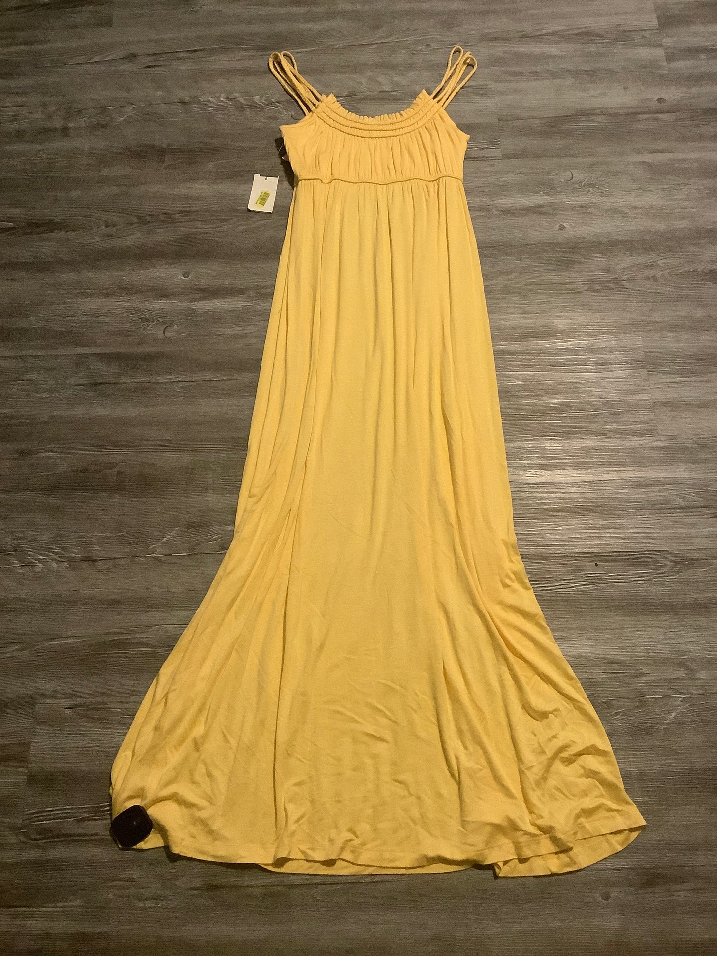 Yellow Dress Casual Maxi Clothes Mentor, Size M