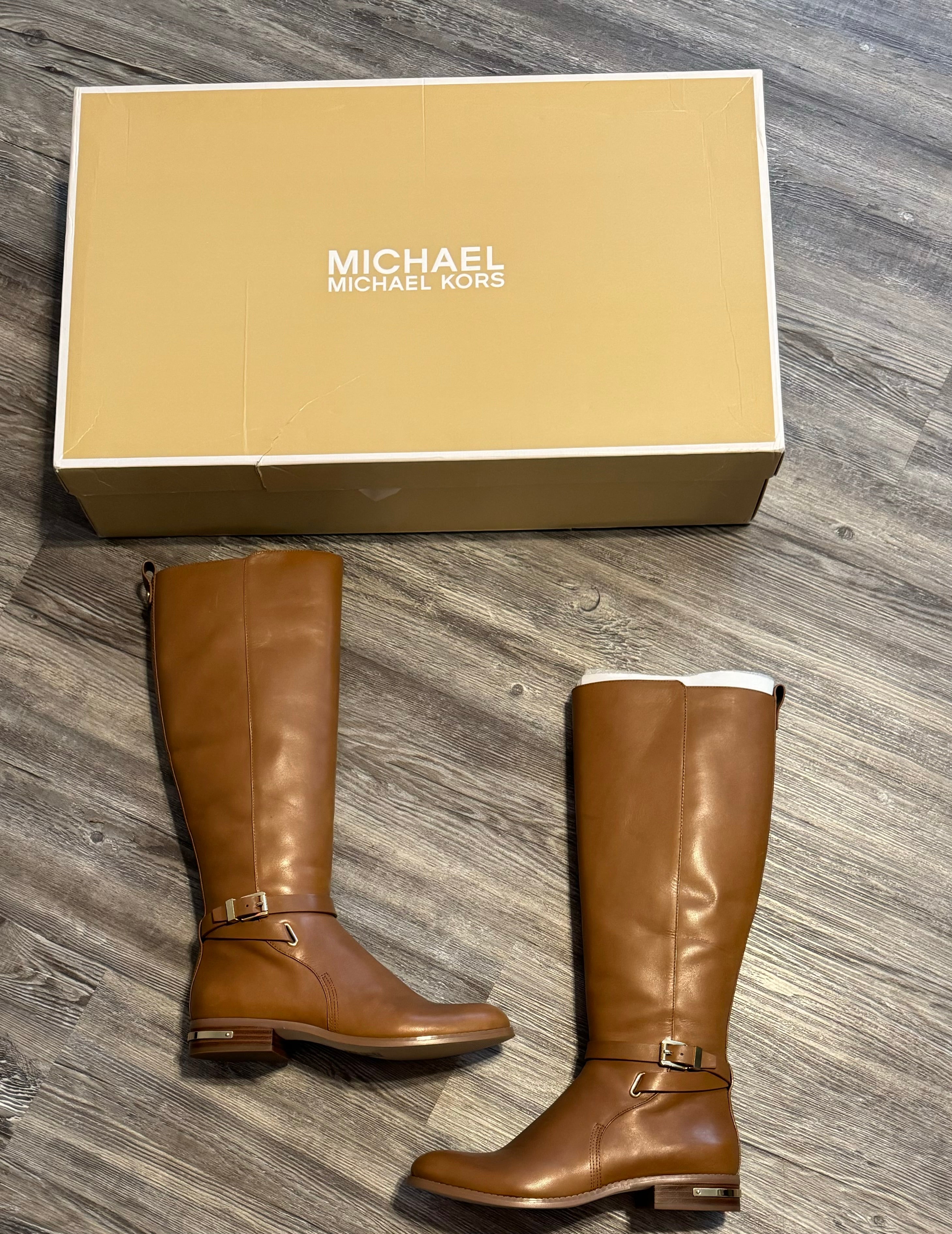 Michael kors knee hot sale high heel boots